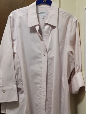 Foxcroft Light Blush Button-Down Blouse